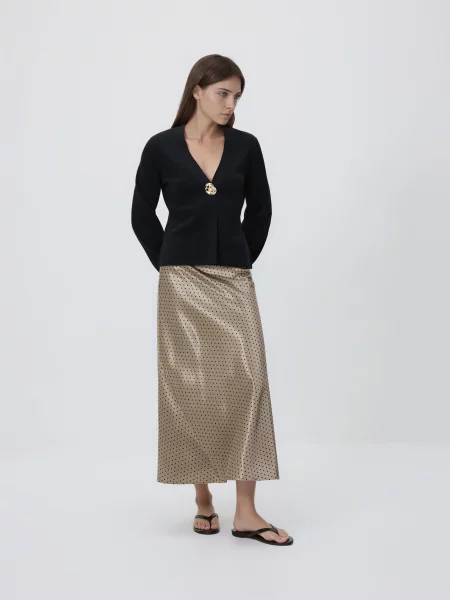 Юбка миди Reserved в горошек