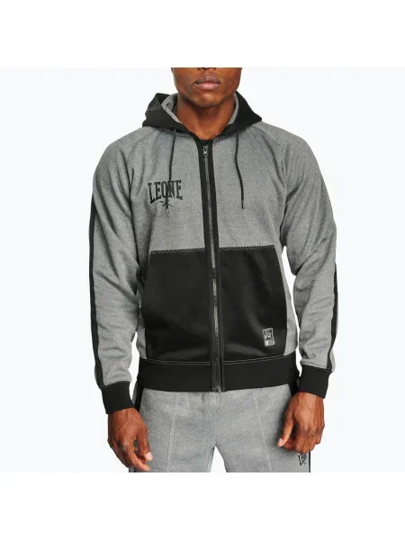 Тренировъчен суитшърт LEONE Меланж шистово сиво