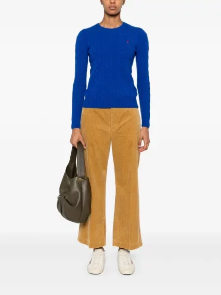 Polo Polo Ralph Lauren με κέντημα κοτλέ με αγκράφα μαύρο