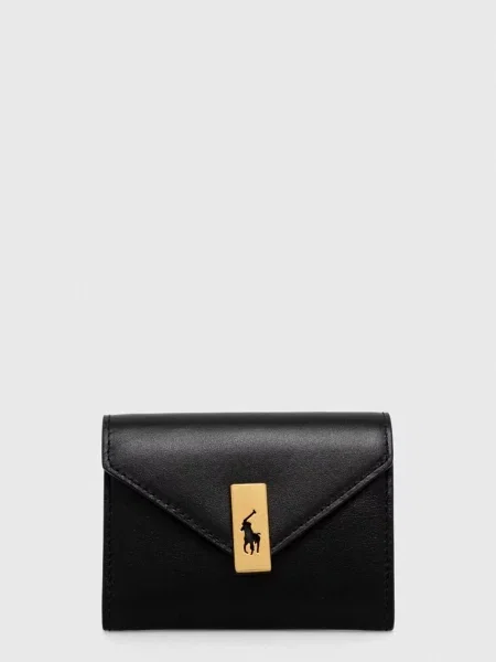 Кожаный кошелек Polo Ralph Lauren черный