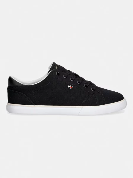 Tommy Hilfiger Teniși Th Low Profile Vulc Canvas negru
