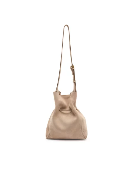 Torebka bucket Gianni Chiarini beżowa