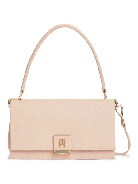 Tommy Hilfiger Kabelka Th Monogram Pebble Grain Crossbody Bag ružová