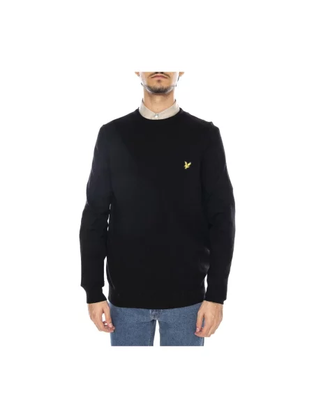 Sweter Lyle & Scott z wełny merino czarny