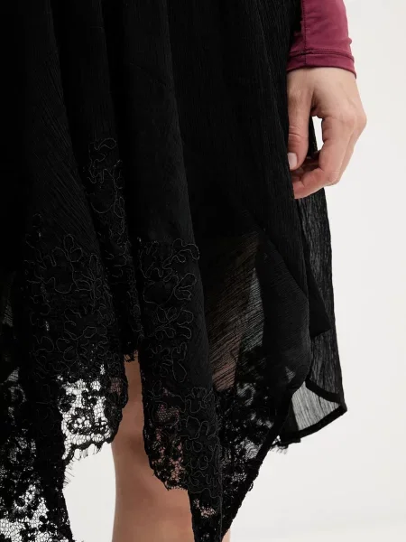 Спідниця Sisley midi розкльошена чорний