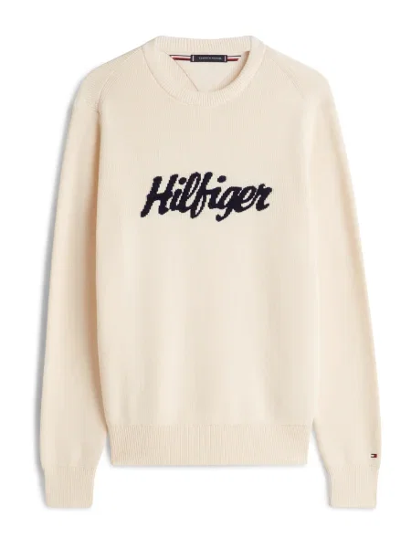 TOMMY HILFIGER Megztinis dramblio kaulo juoda