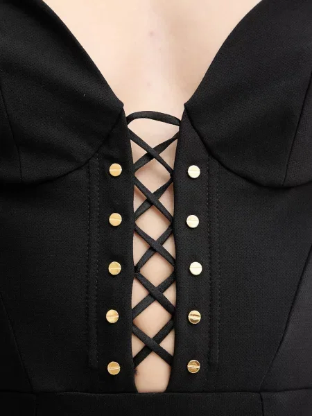 Платье мини Elisabetta Franchi черное