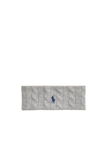 Czapka Ralph Lauren z kaszmiru szara