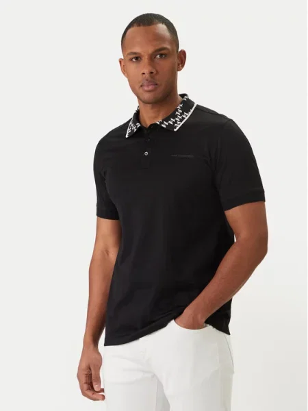 KARL LAGERFELD Tricou polo negru