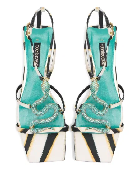 Sandale Roberto Cavalli fără toc albastru