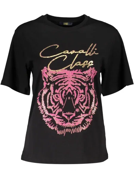 Tricou Cavalli Class scurt negru