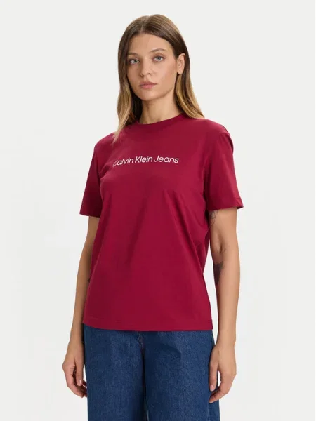 Тениска Calvin Klein Jeans червено