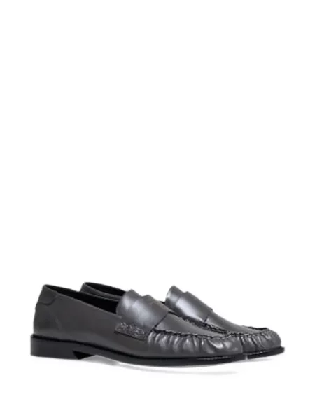 Loafersy Vanda Novak skórzane szare
