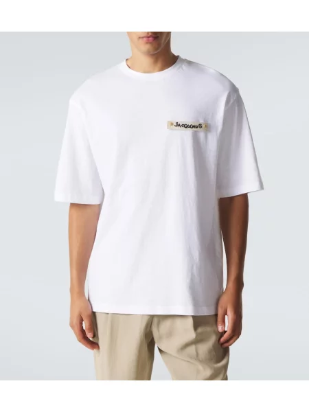 Tricou Jacquemus din jerseu alb