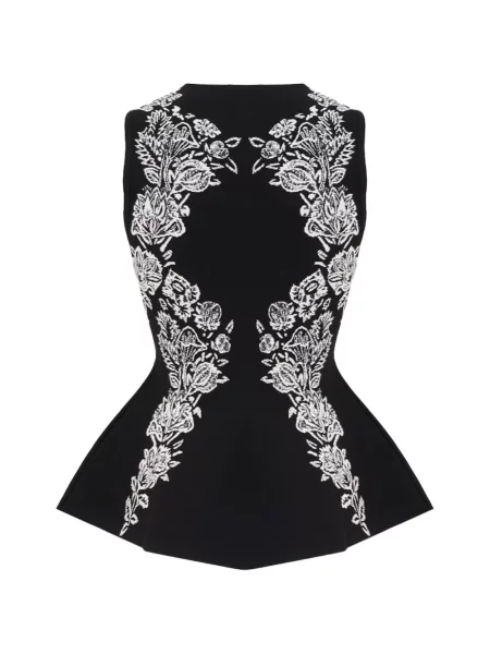 Top Ulla Johnson din jacard negru