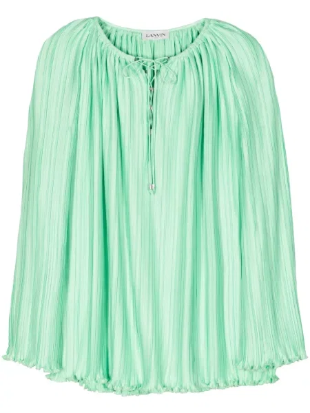 Bluză Lanvin plisată verde