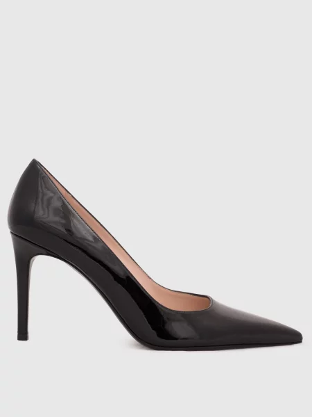 Кожаные лаковые туфли Stuart Weitzman черные