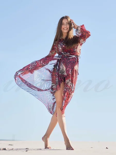 Женский пляжный халат