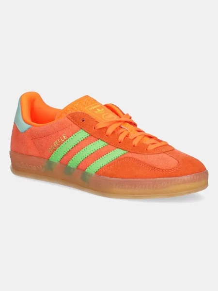 Кросівки з нубуку adidas Originals Gazelle Indoor W помаранчевий