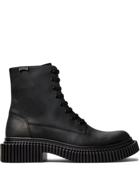 Botine Camper cu șireturi din dantelă chunky negru
