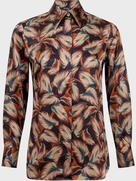 Сорочка Kiton коричнева