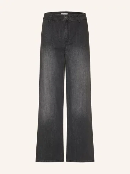 More & More Široké Džíny dark grey denim šedé