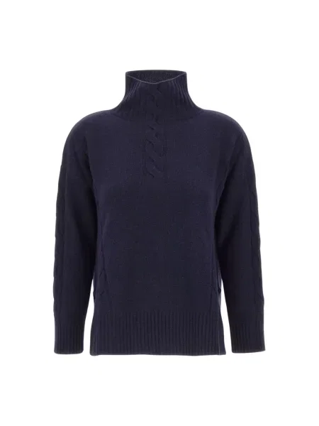 Sweter Kangra wełniany niebieski