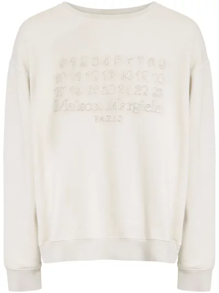 Hanorac crewneck Maison Margiela alb