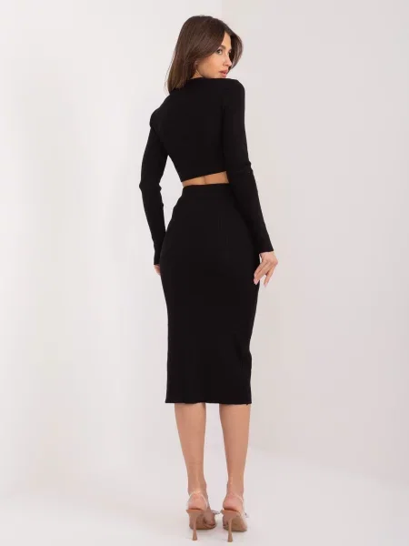 Trening Fashionhunters tricotate negru