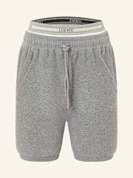 Loewe Úpletové Šortky šedá bílá