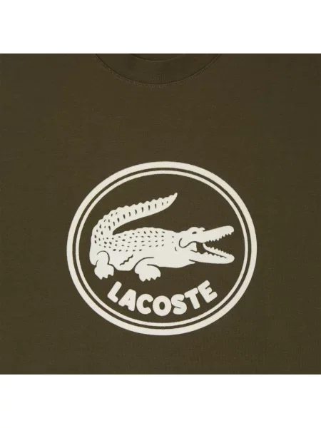 Футболка Lacoste с круглым вырезом зеленая