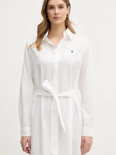Платье миди Polo Ralph Lauren бежевое