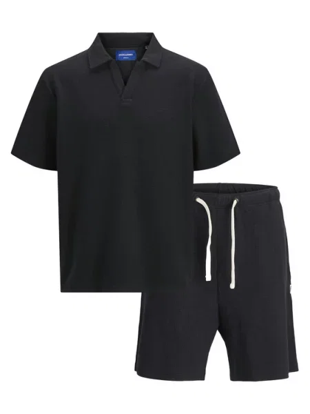 Tek polo majica Jack&jones črna