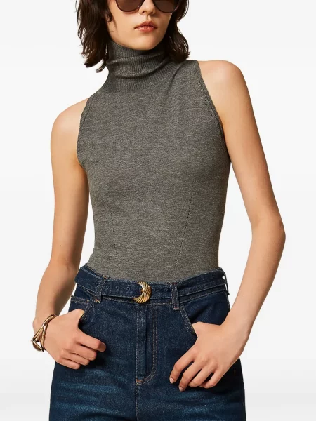 Top Twinset tricotate gri