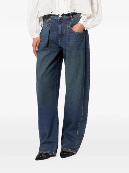 Pantaloni Isabel Marant albastru