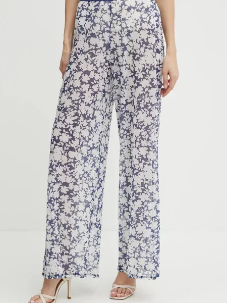 MICHAEL Michael Kors pantaloni bleumain drept high waist