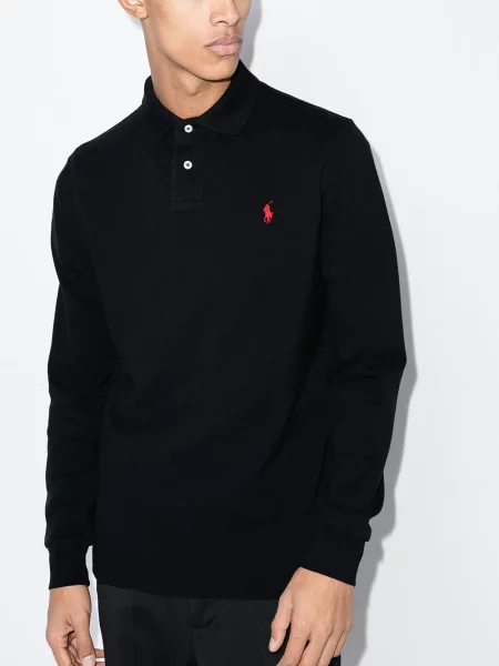 Polotričko Polo Ralph Lauren se síťovinou černé