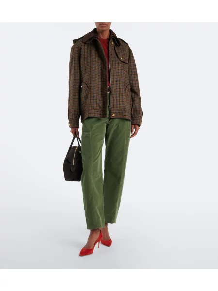 Pantaloni Blazé Milano de catifea cord verde