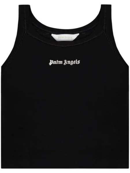 Top Palm Angels cu broderie negru