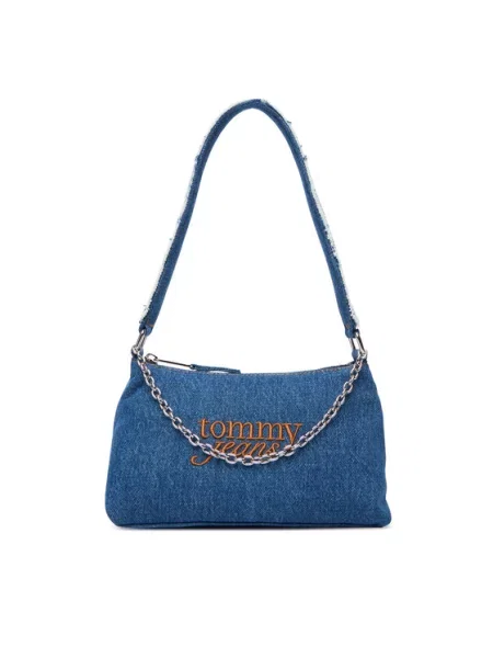 Τσάντα Tommy Jeans Tjw Cool Denim Shoulder Bag μπλε