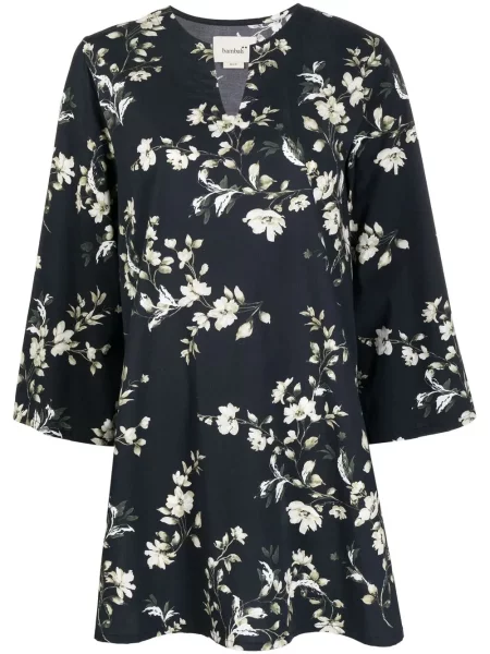 Tunika Bambah w kwiatki z nadrukiem czarna