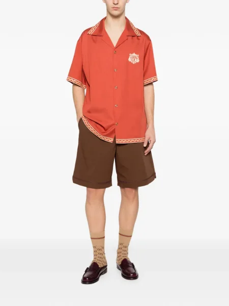 Șnur de strângere pantaloni scurți Drole De Monsieur maro