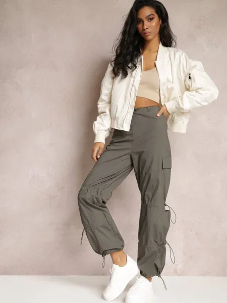 Pantaloni Cargo Închis Parașută cu Șnururi Reglabile Sterise verde