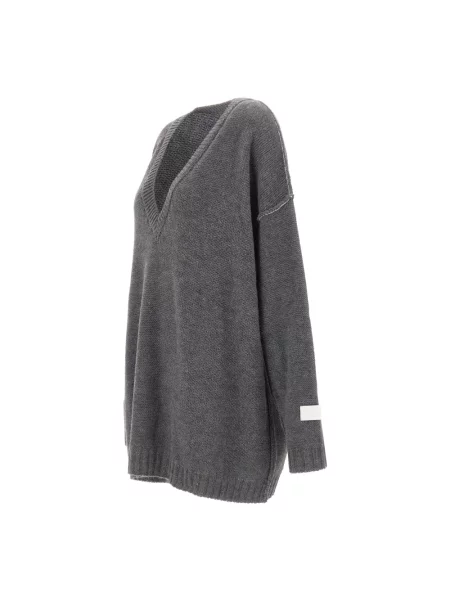 Sweter Mm6 Maison Margiela wełniany szary