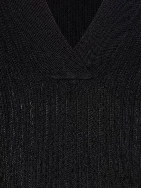 Pulover Max Mara cu decolteu în V negru