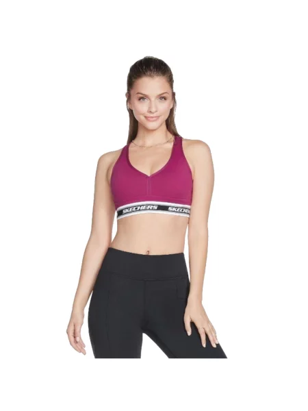 Biustonosz sportowy Skechers Go Walk Jacquard Bra fioletowy