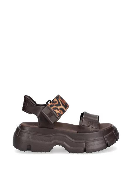 Sandale Melissa cu imagine cu model leopard cu bretele maro