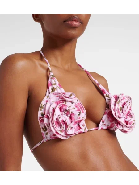 Bikini Magda Butrym cu model floral roz