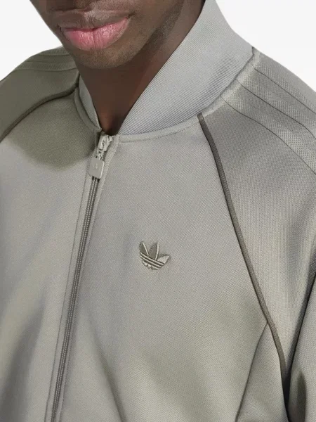 Top Adidas tricotate alergare cu broderie gri