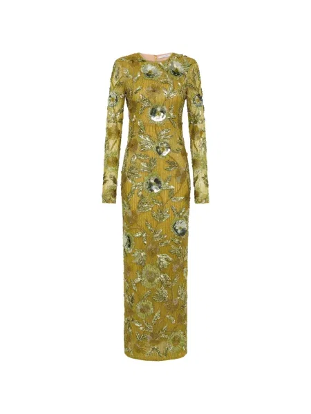 Rochie maxi Rachel Gilbert cu model floral verde